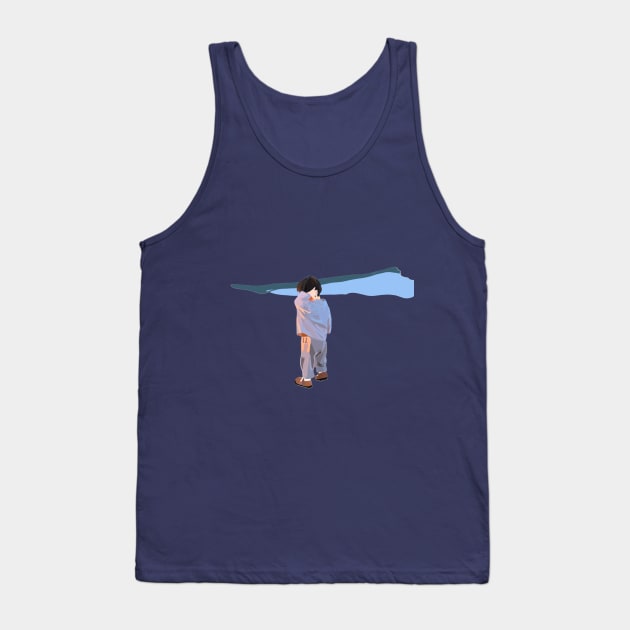 A Boy Scratching His Head Tank Top by Sara By Toto